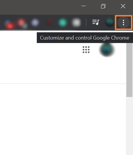 Access Chrome and press MENU button