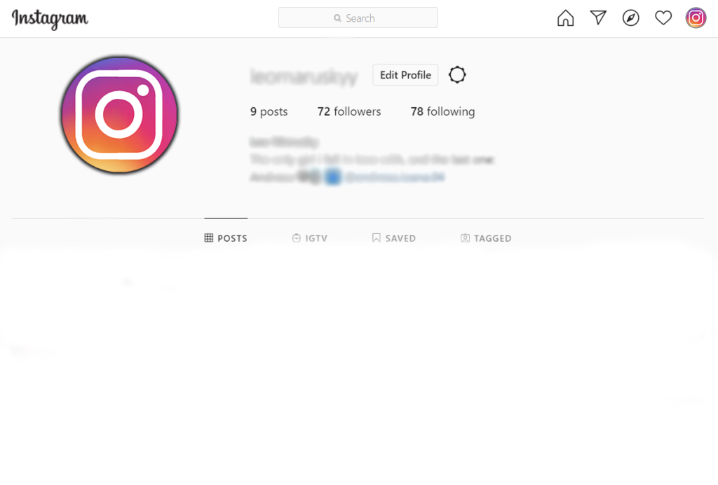 Log in on Instagram from computer
